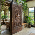 Carved Ganesha Door Panel