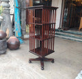 Revolving Bookcase, Three Tiers on Cross Base