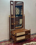 Sheesham Dressing Table with Cane Fronted Drawers