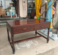 Sheesham Writing Desk with Two Drawers and Turned Legs